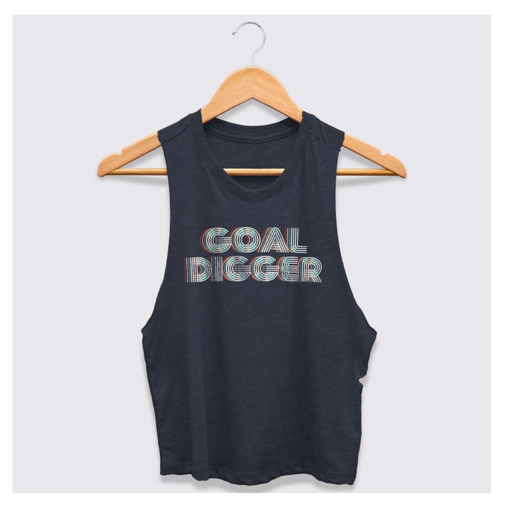 Goal Digger Cropped Muscle Racerback Tank